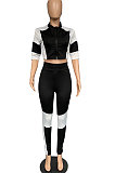 Spliced Black White Women Casual At Home Sexy Pants Sets AYL2022