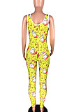 Trendy Womne Cartoon Lips Multi Bodycon Jumpsuits AYL7015