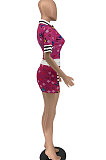 Women Fashion Personality Butterfly Printing Casual Two-Pieces AYL2036