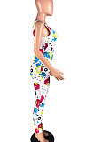 Trendy Womne Cartoon Lips Multi Bodycon Jumpsuits AYL7015