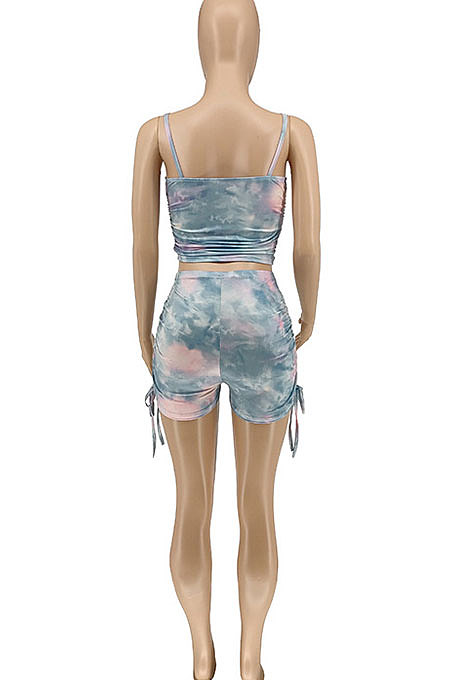 Fashion Printing Bind Personality Shorts Sets WME2053