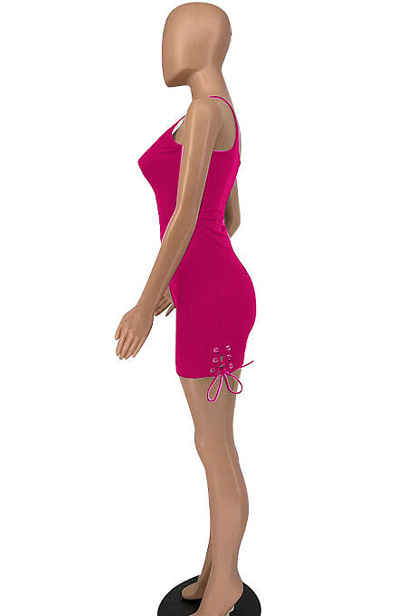 Inclined Shoulder Cultivate One's Morality Package Buttocks Mini Dress AYL2031