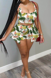 Euramerican Print Bohemian Falbala Two-Piece Q808