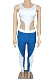 Vest Sleeveless Milk Silk Temperament Commuter Spliced Color Bodycon Jumpsuits CYC727