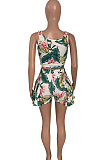 Euramerican Print Bohemian Falbala Two-Piece Q808