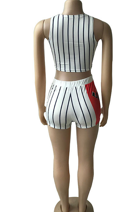 Sexy Sleeveless Sets Letter Trendy Vest Shorts Sest CYC717