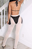 Sexy Sport Casual Net Yarn Spliced Two-pieces N9280