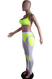 Sexy Sport Casual Net Yarn Spliced Two-pieces N9280