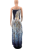 Euramerican Fashion Sling Print Casual Dress QSS5081
