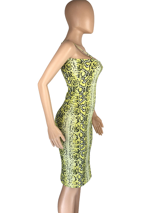 Snakeskin Sexy Sling Cultivate One's Morality Dress LMM8230