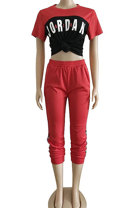 Short Sleeve Printing T Shirt Two-Pieces CYC823