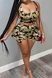 Euramerican Print Bohemian Falbala Two-Piece Q808