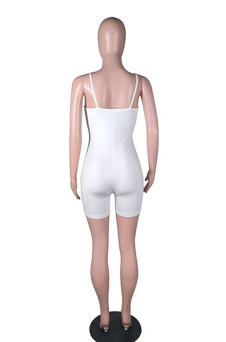 Fashion Sexy Pure Color Hollow Out Cultivate One‘s Morality Package Buttocks Romper Shorts N9281