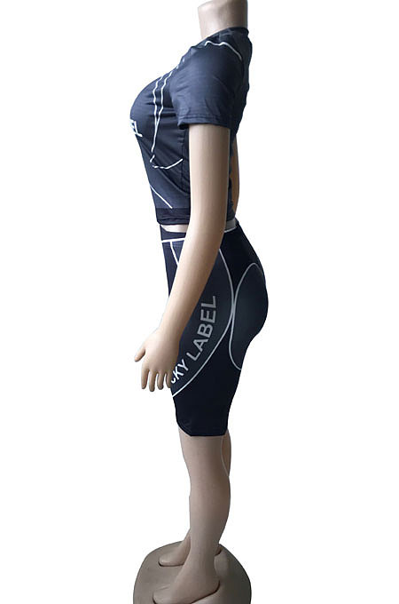 Short Sleeve Printing Streets Trendy Shorts Sets CYC713
