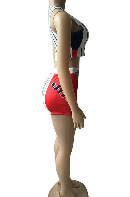 Sexy Sleeveless Sets Letter Trendy Vest Shorts Sest CYC717