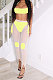 Sexy Sport Casual Net Yarn Spliced Two-pieces N9280