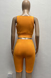 Gathered Breathable Fashion Sport Line Spliced Shorts Sets AYM5012