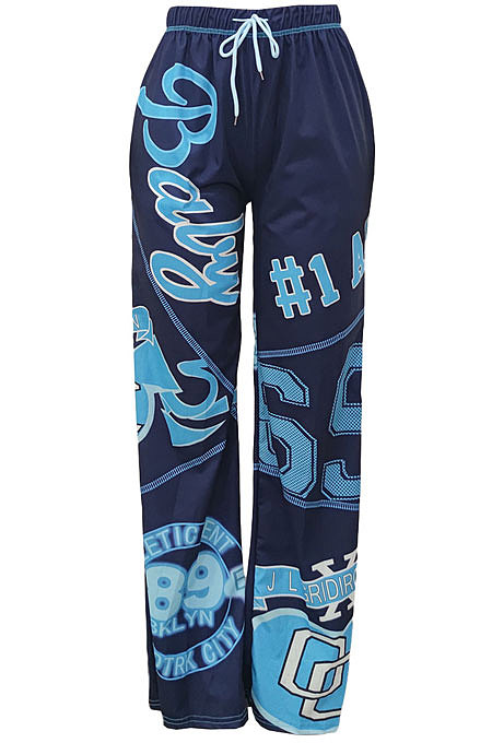 Casual Trendy Harlan Positioning Loose Wide-Legged Pants JP1026