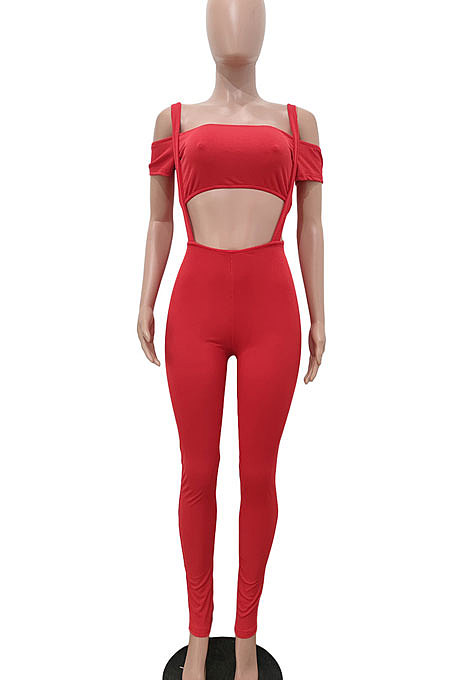 Sexy Screw Thread Bandeau Bra Short Sleeve Suspender Trousers Two-Pieces JP1029