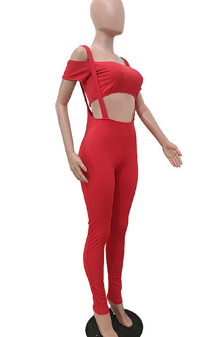 Sexy Screw Thread Bandeau Bra Short Sleeve Suspender Trousers Two-Pieces JP1029