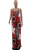 Summer Fashion Casual Loose Print Jumpsuit W8372
