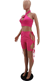Summer Hollow Out Bind Hang A Neck Sexy Two-Piece HH8966