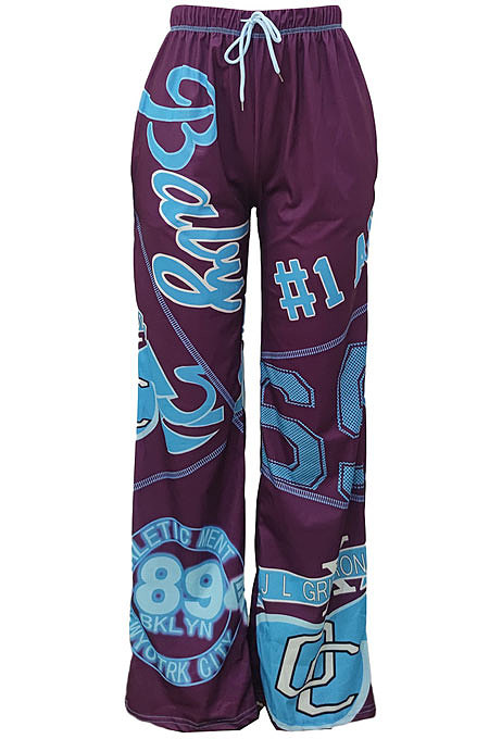 Casual Trendy Harlan Positioning Loose Wide-Legged Pants JP1026