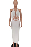 Euramerican Fashion Pit Bar Pure Color Dress KSN8071