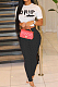 Fashion Print Sexy Hollow Out Perspective Two-Piece WJ5205