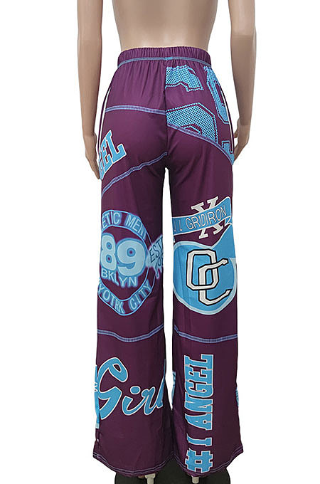 Casual Trendy Harlan Positioning Loose Wide-Legged Pants JP1026