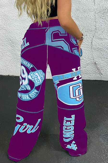 Casual Trendy Harlan Positioning Loose Wide-Legged Pants JP1026