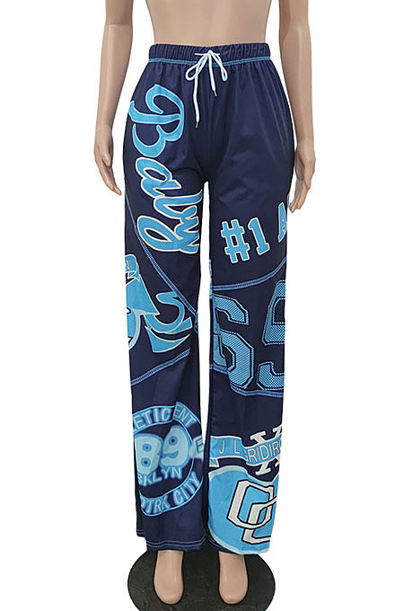 Casual Trendy Harlan Positioning Loose Wide-Legged Pants JP1026