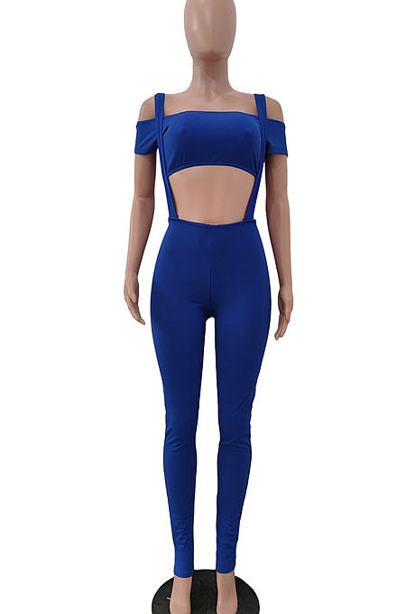 Sexy Screw Thread Bandeau Bra Short Sleeve Suspender Trousers Two-Pieces JP1029