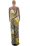 Summer Fashion Casual Loose Print Jumpsuit W8372