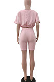 A Word Shoulder Bind Pure Color Shorts Sets JP1027