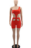 Sexy Fashion Casual Women One Shoulder Sleeveless Romper Shorts YMM9067