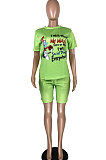 Fashion Letter Printing Casual Shorts Sets YFS3683