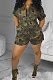 Fashion Casual Cardigan Belt Romper Shorts YFS3705