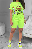 Fashion Letter Printing Casual Shorts Sets YFS3683
