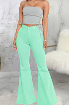 Euramerican Fashion High Waist Stretch Cowboy Flare Panrts SMR2078