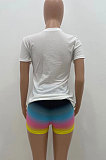 Po'si'tioning Printing Letter gradual Change Casual Shorts Sets YX9278