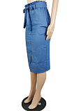 Culitvate One's Morality Open Fork Package Hip Skirts E8586