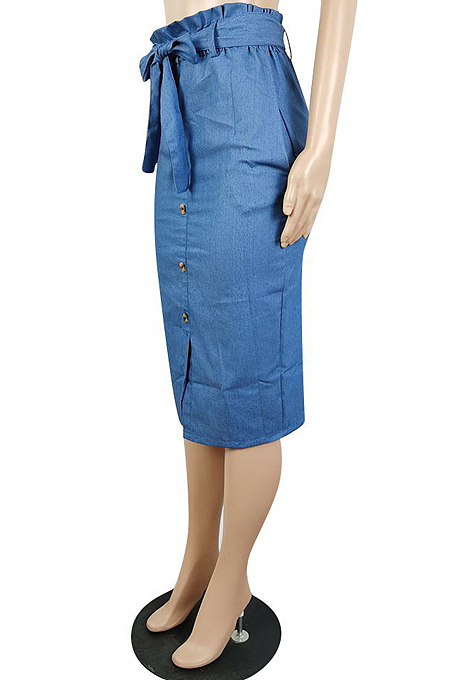Culitvate One's Morality Open Fork Package Hip Skirts E8586