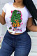 Short Sleeve Round Neck Printing T Shirts YMM9006