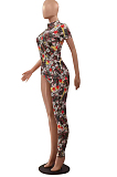 Women Casual Print Irregularity Jumpsuits Sets LSZ9080
