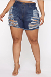 Fashion Cultivate One's Morality Water Washing Hole Cowboy Shorts SMR2278