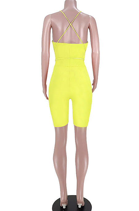 Sexy Tight Bind Gallus Romper Shorts GL6373