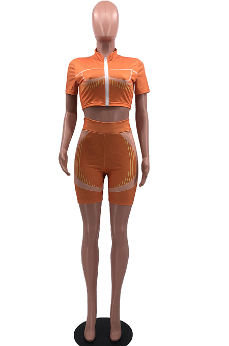Euramerican Women Pure Color Casual Two-Piece HYM6081