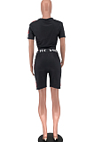 Euramerican Fashion Gestures Print Casual Two-Piece HYM2360