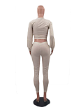 Euramerican New Style Sexy Print Long Sleeve Two Pieces Sets MLD5011